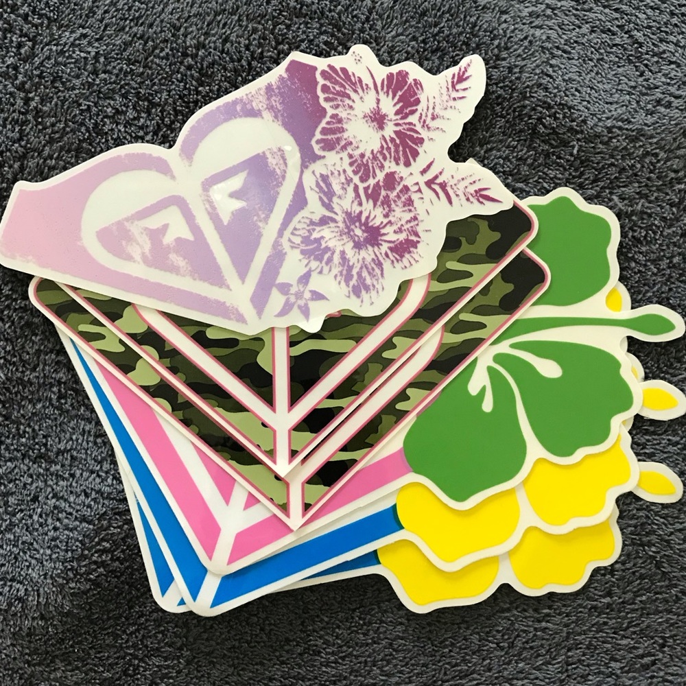 6 Variety Roxy Stickers
